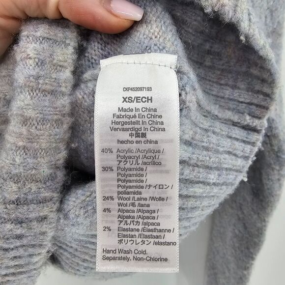 Madewell wool alpaca sweater quarter zip gray xs small - Picture 4 of 4